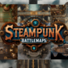 450 Steampunk Battle Maps for TTRPG and VTT