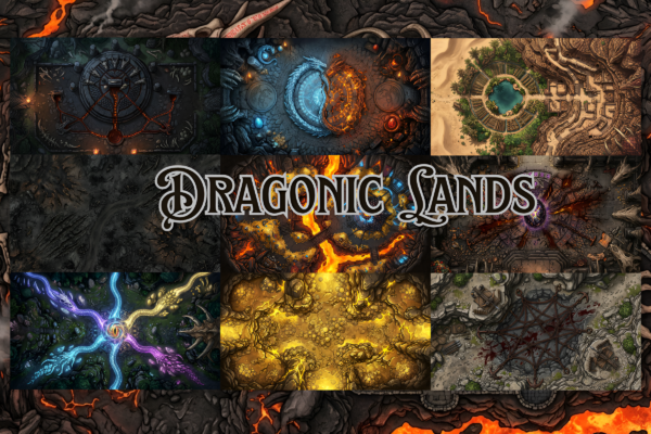 34 Mythic Realms – 1800 Fantasy Battle Maps -April 2026 Edition