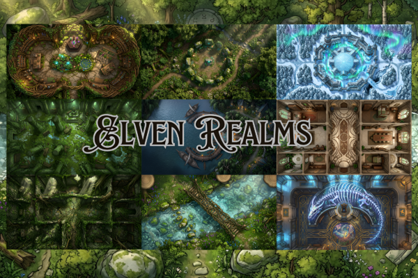 41 Mythic Realms – 1800 Fantasy Battle Maps -April 2026 Edition
