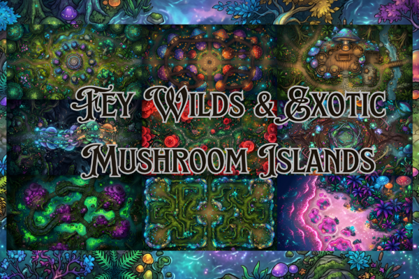 55 Mythic Realms – 1800 Fantasy Battle Maps -April 2026 Edition