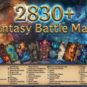 2830 + Fantasy Battle maps for TTRPG and VTTRPG