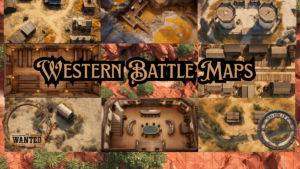 Western Battle Maps+GRIDS 360 Western Battle Maps for TTRPGs